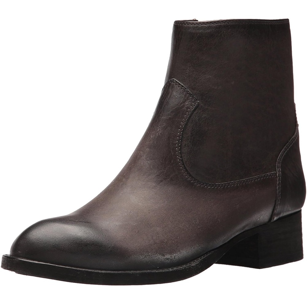 Frye Brooke Inside Zip Ankle Bootie W 9 Black Leather 1.5 Heel Gently Used